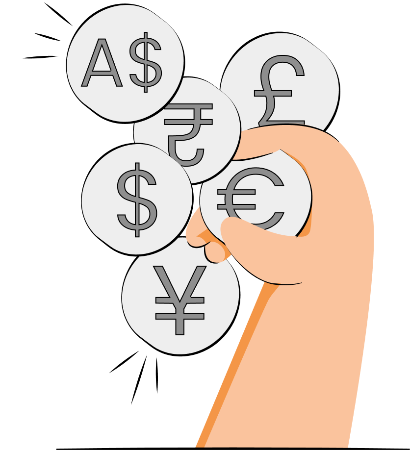 Supports 27+ Currencies